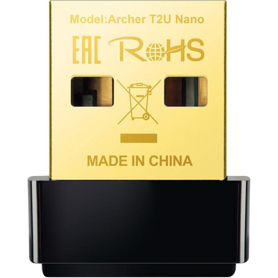 Archer T2U Nano — AC600 • USB 2.0 • dual band • preto