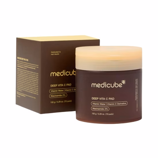 Medicube Deep Vita C Pad — pads tonificantes com vitamina C • 150 g • 70 unidades