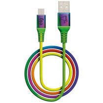 Cabo Micro USB Elg M510RB - 1 Metro / Malha de Nylon Trançada / 12W / 2.4A