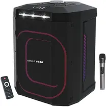 Caixa de Som Mega Star HYJ802BT SD / USB / Bluetooth / Karaokê
