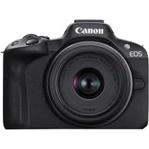 Câmera Digital Canon EOS R50 24.2MP 3.0" Lente RF-S 18-45MM IS STM + Lente RF-S 55-210MM IS STM