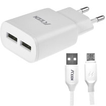 Cargador Keen KC-01 Bivolt - Cable Micro USB