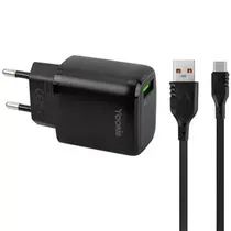 Cargador Yookie EI2Y Bivolt - Cable USB-C
