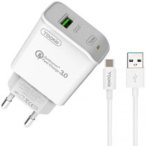 Carregador Yookie KI22 Bivolt - Cabo USB-C 