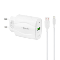 Cargador Yookie KI98Y Bivolt - Cable Lightning