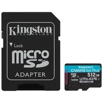 Cartão de Memória Kingston Canvas Go! Plus Micro SDXC 512GB 200MB/s