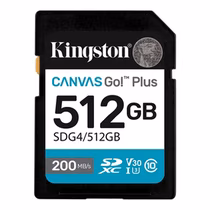 Cartão de Memória Kingston Canvas Go! Plus SDXC 512GB 200MB/s