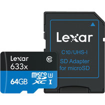 Cartão de Memória Lexar 633X Micro SDXC 64GB Classe 10 100MB/s