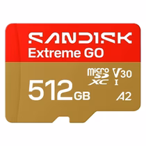 Cartão de Memória Sandisk Extreme GO Micro SDXC 512GB 240MB/s