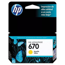 Cartucho de Tinta HP 670 CZ116AL Amarillo