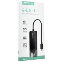 Hub USB FTX CT-HUBT4-PB - 2 Portas USB foto 2