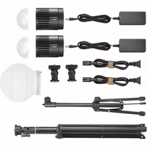 Kit LED Godox Litemons LC-30D-K2 + Difusor + 2 Tripodes