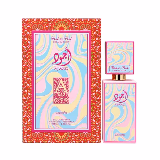 Lattafa Ajwad Pink to Pink Creamy Elixir — Eau de Parfum feminino • 60 ml