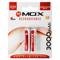Pilha Mox AAA Recarregável MOB2AAA30 - 2 Unidades