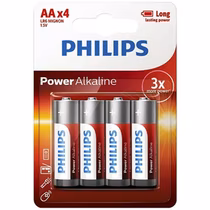 Pilha Philips AA Power Alcalina LR6P4B/97 - 4 Unidades