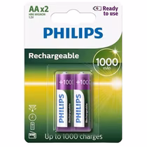 Pila Philips AA Recargable R6B2RTU10/97 - 2 Unidades