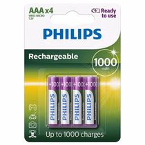 Pilha Philips AAA Recarregável R03B4RTU10/97 - 4 Unidades