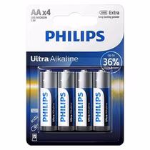 Pila Philips AA Ultra Alcalina LR6E4B/97 - 4 Unidades