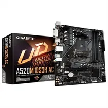Placa Mãe Gigabyte A520M DS3H AC AMD Soquete AM4