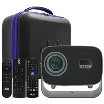 Projetor Android TV Dub 3800 Versão Premium Kit (Estojo Personalizado + Capa Contra Poeira) 3800 Lúmens
