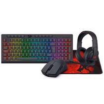 Teclado Redragon Essentials S147 USB Com Mouse / Mouse Pad / Fone de Ouvido
