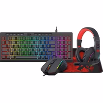 Teclado Redragon Essentials S148 USB Com Mouse / Mouse Pad / Fone de Ouvido