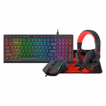 Teclado Redragon Essentials S149 USB Com Mouse / Mouse Pad / Fone de Ouvido