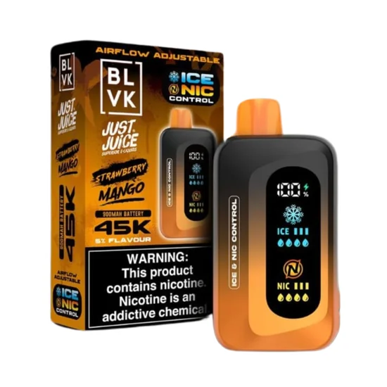 Vaper Descartável BLVK Just Juice Strawberry Mango 45000 Puffs