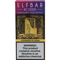 Vaper Descartável Elfbar BC10000 Black Gold Strawberry Ice Cream 10000 Puffs