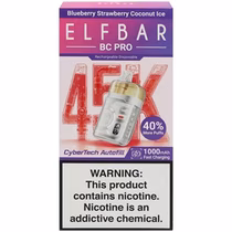 Vaper Descartável Elfbar BC Pro Blueberry Strawberry Coconut Ice 45000 Puffs