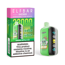 Vaper Descartável Elfbar GH23000 Green Apple Ice 23000 Puffs