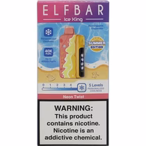 Vaper Descartável Elfbar Ice King Summer Edition Neon Twist 40000 Puffs