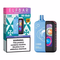 Vaper Descartável Elfbar Joinone Ice Kit Grape Raspberry 25000 Puffs