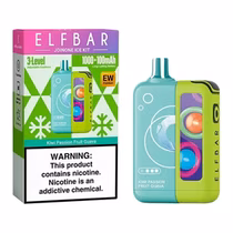 Vaper Descartável Elfbar Joinone Ice Kit Kiwi Passion Fruit Guava 25000 Puffs