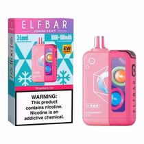 Vaper Descartável Elfbar Joinone Ice Kit Strawberry Ice 25000 Puffs