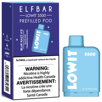 Vaper Descartável Elfbar Lowit Blue Razz Ice 5500 Puffs