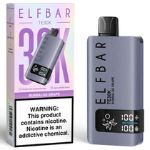 Vaper Descartável Elfbar TE30K Bubbaloo Grape 30000 Puffs