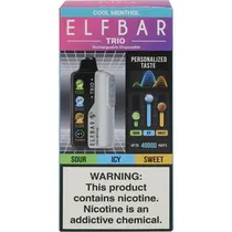 Vaper Descartável Elfbar Trio Cool Menthol 40000 Puffs