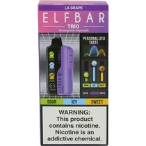 Vaper Descartável Elfbar Trio La Grape 40000 Puffs