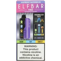 Vaper Descartável Elfbar Trio Raspberry Watermelon 40000 Puffs