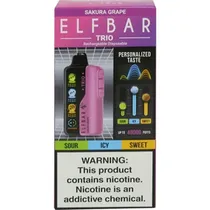 Vaper Descartável Elfbar Trio Sakura Grape 40000 Puffs