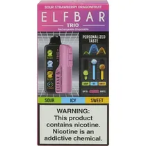 Vaper Descartável Elfbar Trio Sour Strawberry Dragonfruit 40000 Puffs