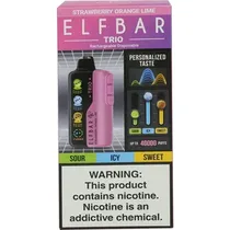 Vaper Descartável Elfbar Trio Strawberry Orange Lime 40000 Puffs