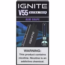 Vaper Descartável Ignite V55 Ultra Thin Aloe Grape 5500 Puffs