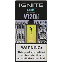 Vaper Descartável Ignite V120 Pro Gold Icy Mint 12000 Puffs