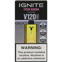 Vaper Descartável Ignite V120 Pro Gold Straw Banana 12000 Puffs