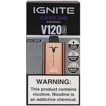Vaper Descartável Ignite V120 Pro Rose Gold Blue Razz Lemon 12000 Puffs
