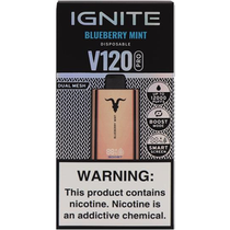 Vaper Descartável Ignite V120 Pro Rose Gold Blueberry Mint 12000 Puffs