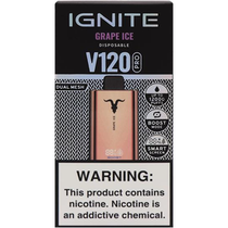 Vaper Descartable Ignite V120 Pro Rose Gold Grape Ice 12000 Puffs