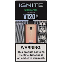 Vaper Descartável Ignite V120 Pro Rose Gold Green Apple 12000 Puffs